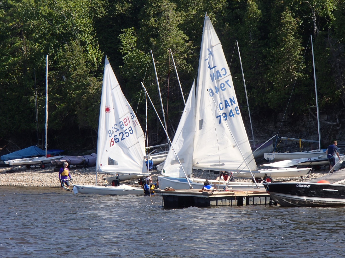 Club boats on the beach