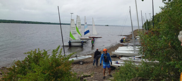 Sailors prepping boats for a trip to Aylmer marina
